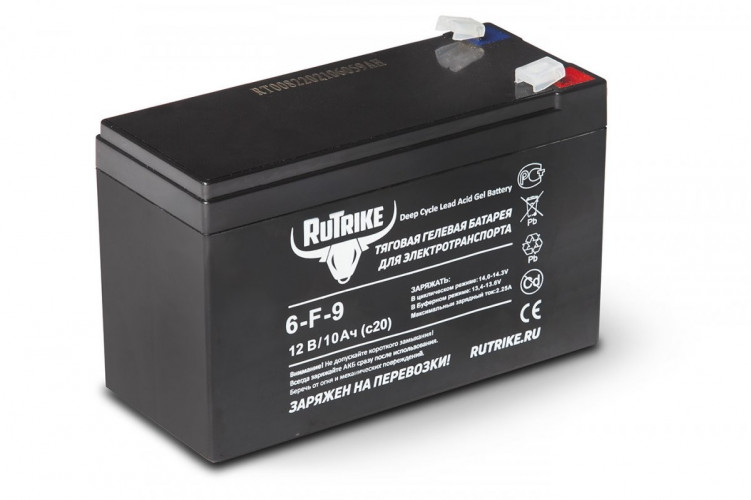 Тяговый гелевый аккумулятор RuTrike 6-F-9 (12V9A/H C20) в Красноярске