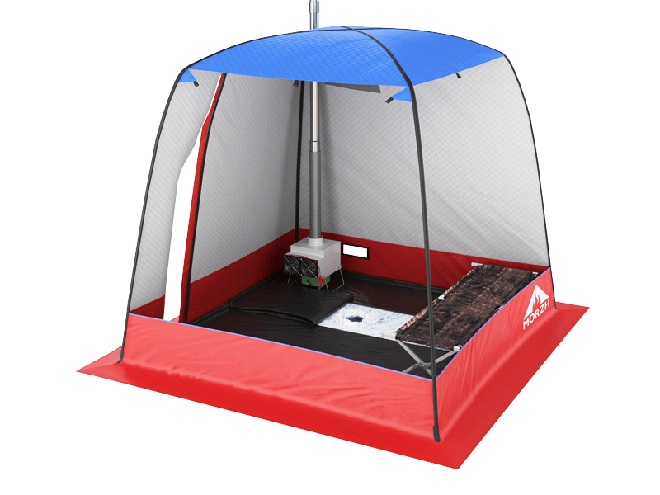 Мобильная баня-палатка МОРЖ c 2-мя окнами (Черный) в Красноярске