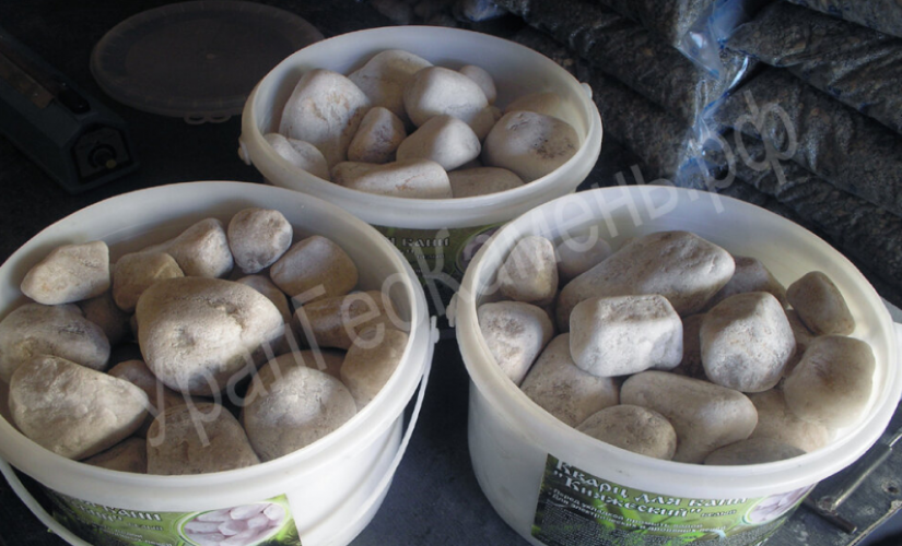 Камни для бани Кварц окатанный 15кг в Красноярске