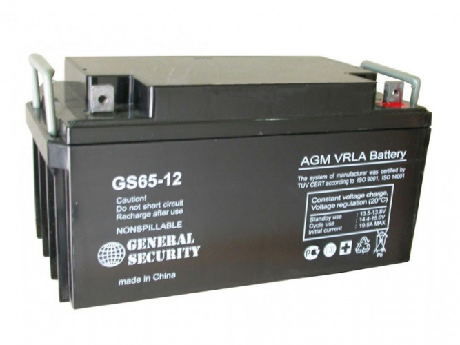 Аккумулятор General Security GS 65-12 (12 В, 65 Ач) в Красноярске