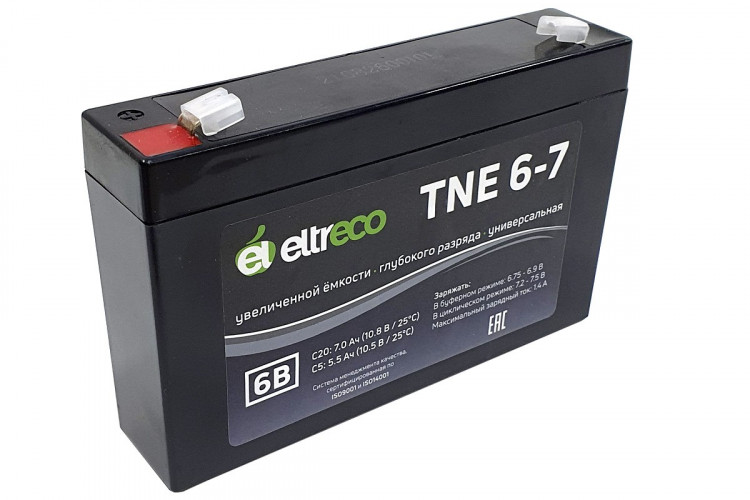Тяговый аккумулятор Eltreco TNE6-7 (6V7A/H C20) в Красноярске
