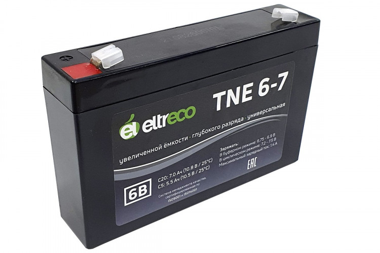 Тяговый аккумулятор Eltreco TNE6-7 (6V7A/H C20) в Красноярске