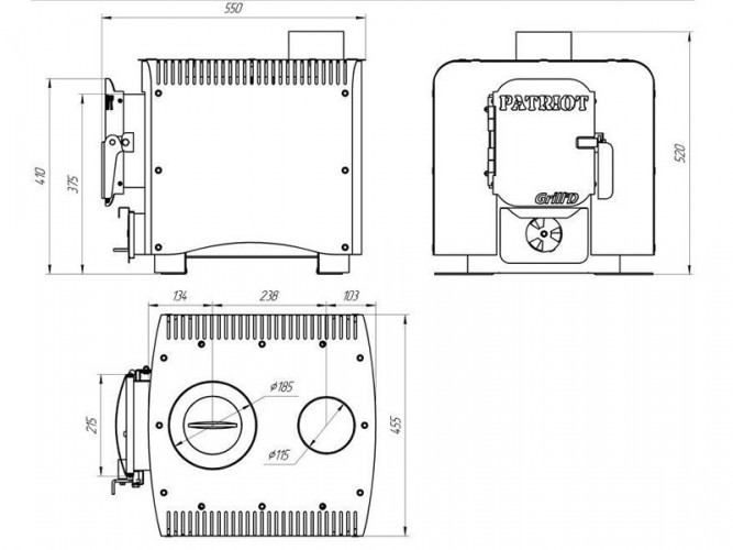 Печь длительного горения Grill’D Patriot 200 в Красноярске