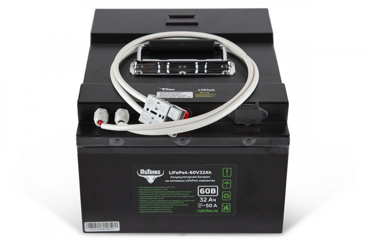 Тяговый железо-фосфатный аккумулятор RuTrike LiFePO4 60V32Ah (50А) в Красноярске