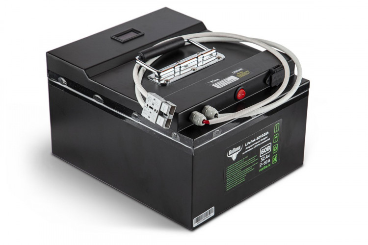 Тяговый железо-фосфатный аккумулятор RuTrike LiFePO4 60V32Ah (50А) в Красноярске