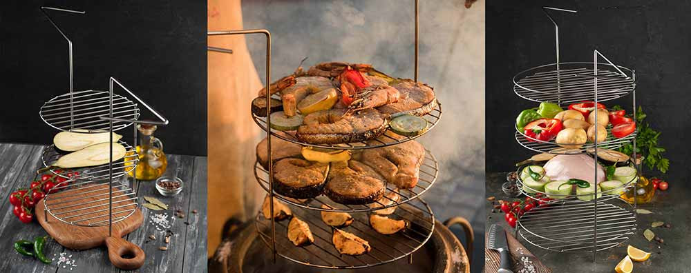 Этажерка 3-х ярусная диаметр 27 см в Красноярске