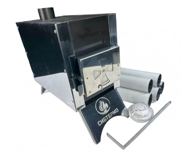 Печь дровяная Сибирка малая из нержавейки в Красноярске