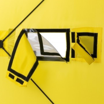 Палатка для рыбалки Helios Куб 1,5х1,5 желто/серый в Красноярске