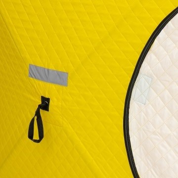 Палатка для рыбалки Helios утепл.Куб 1,5х1,5 желтый/серый в Красноярске