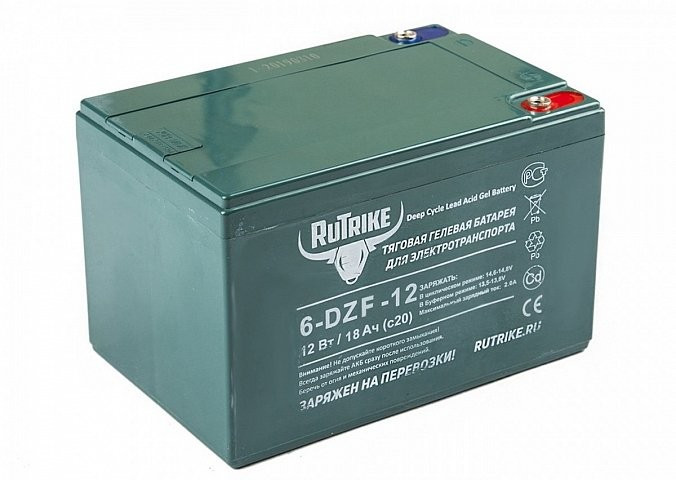 Тяговый гелевый аккумулятор RuTrike 6-DZF-12 (12V12A/H C2) в Красноярске