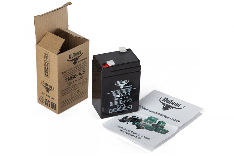 Тяговый гелевый аккумулятор RuTrike TNG 6-4,5 (6V4,5A/H C20) в Красноярске