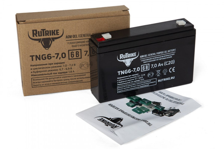 Тяговый гелевый аккумулятор RuTrike TNG 6-7.0 (6V7.0 A/H C20) в Красноярске