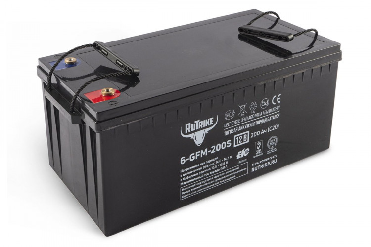 Тяговый гелевый аккумулятор RuTrike 6-GFM-200 (12V200A/H C20) в Красноярске