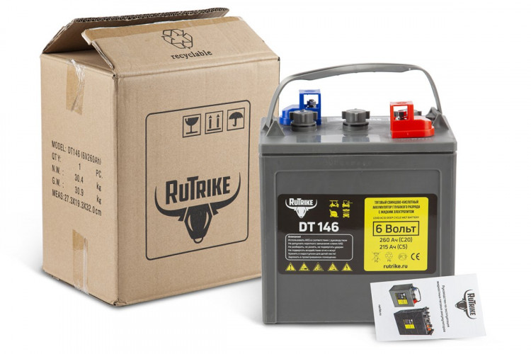 Тяговый аккумулятор RuTrike WET DT146 (T-145) 6V170A/H C3 в Красноярске