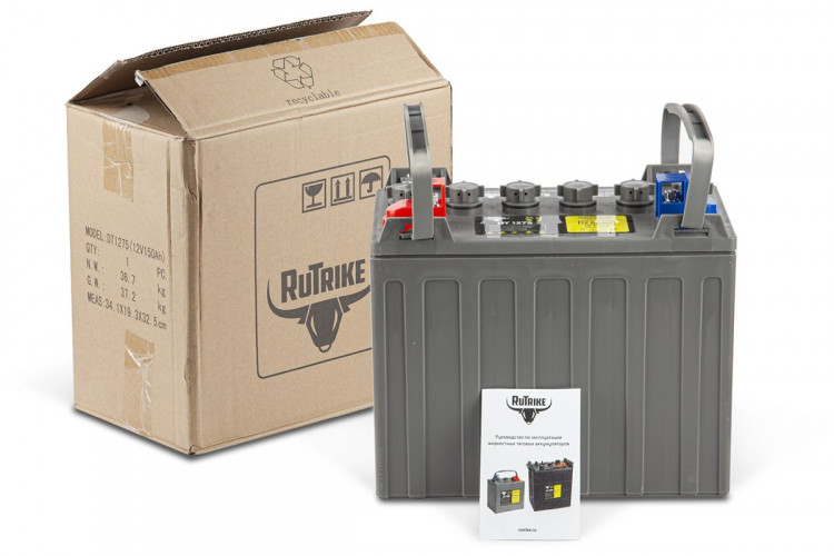 Тяговый аккумулятор RuTrike WET DT1275 (T1275) 12V100A/H C3 в Красноярске