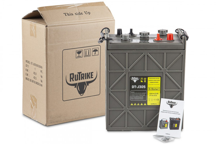 Тяговый аккумулятор RuTrike WET DT-J305 6V215A/H C3 в Красноярске