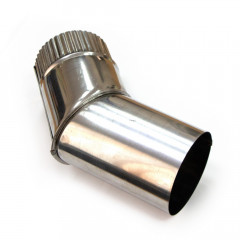 Колено дымохода d90, угол 45°