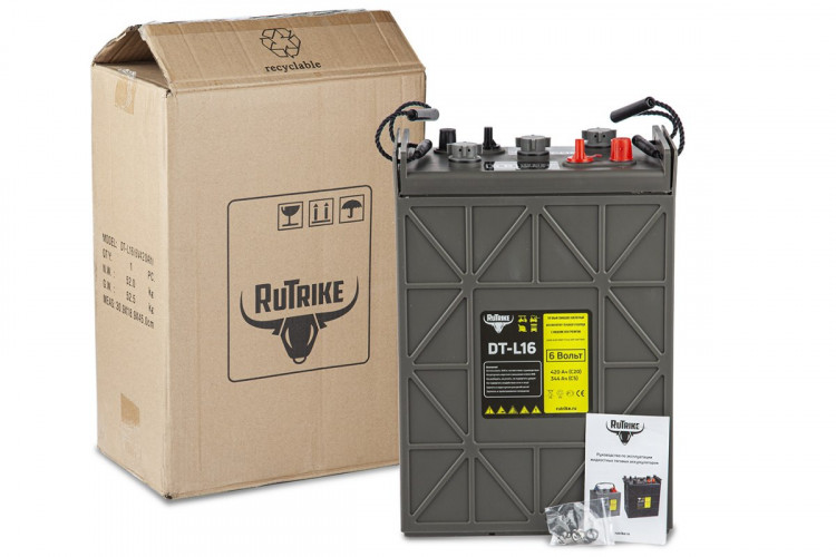 Тяговый аккумулятор RuTrike WET DTL16 (L16H-AC) 6V275A/H C3 в Красноярске