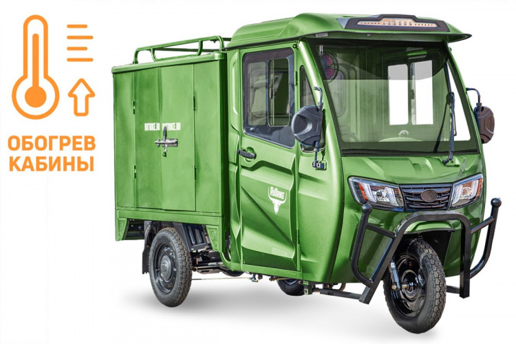 Электротрицикл Rutrike КАРГО Кабина Дуал обогрев 1500 фургон в Красноярске