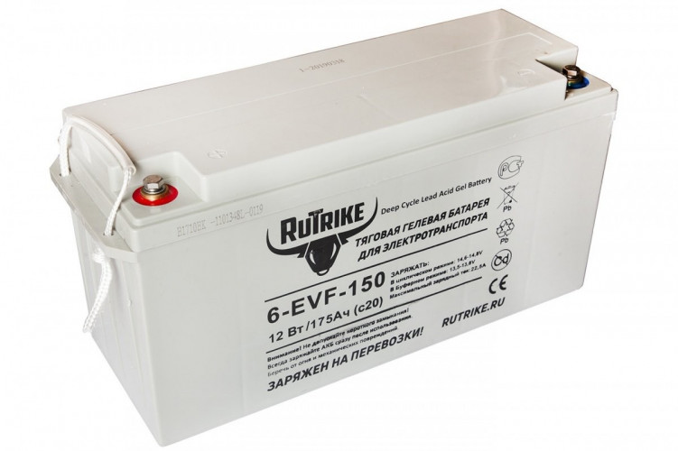 Тяговый гелевый аккумулятор RuTrike 6-EVF-150A (12V150A/H C3) в Красноярске