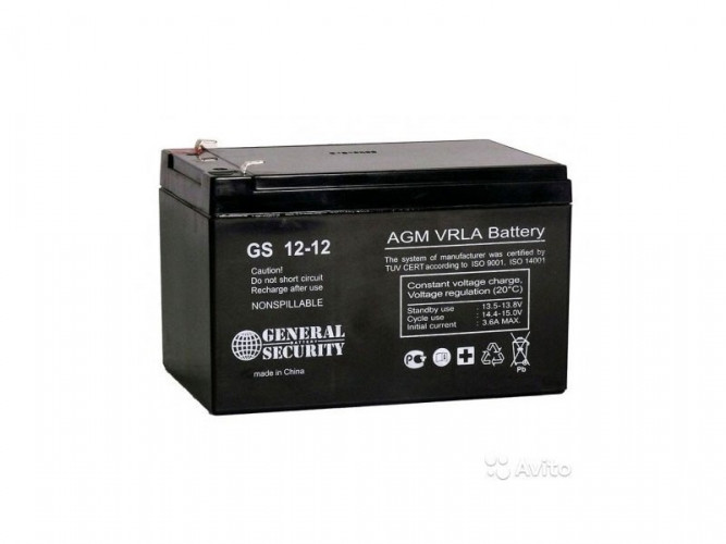 Аккумулятор General Security GS 12-12 L (12 В, 12 Ач) в Красноярске