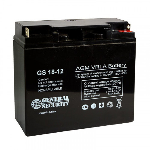 Аккумулятор General Security GS 12-18 L Kl (12 В, 18 Ач) в Красноярске