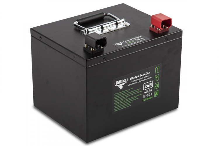 Тяговый железо-фосфатный аккумулятор RuTrike LiFePO4 24V40Ah (60A) в Красноярске