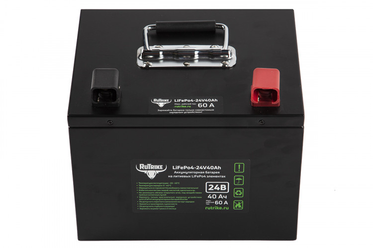 Тяговый железо-фосфатный аккумулятор RuTrike LiFePO4 24V40Ah (60A) в Красноярске
